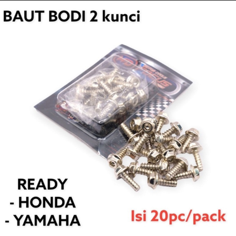 ( COD ) BAUT PROBOLT BODY CROME CHROME MODEL 2 KUNCI SEMUA MOTOR YAMAHA NMAX AEROX FINO MIO SOUL BEA