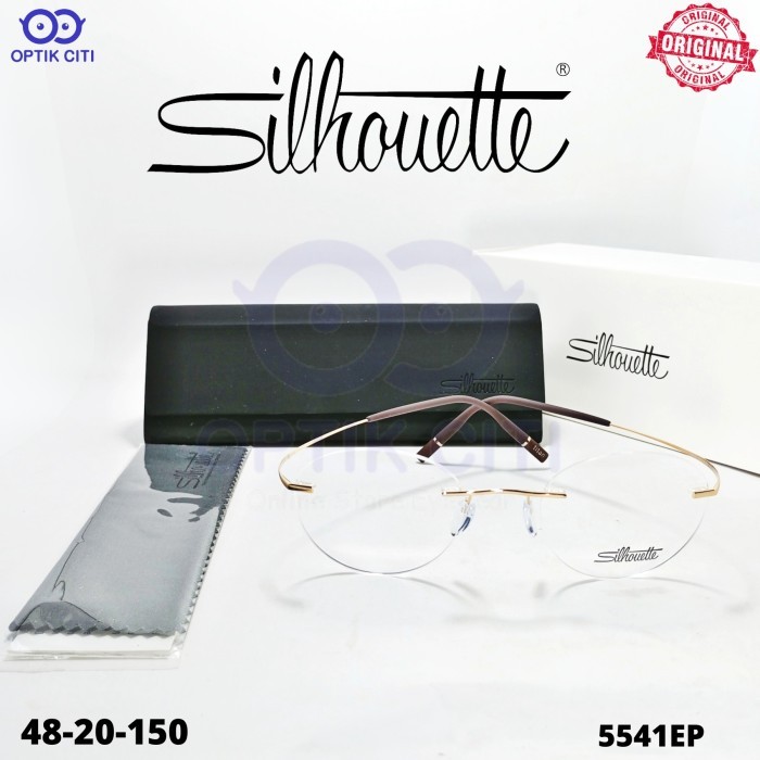 Frame Kacamata Rimless Pria Wanita Titanium Original Ringan Silhouette 5541 EP