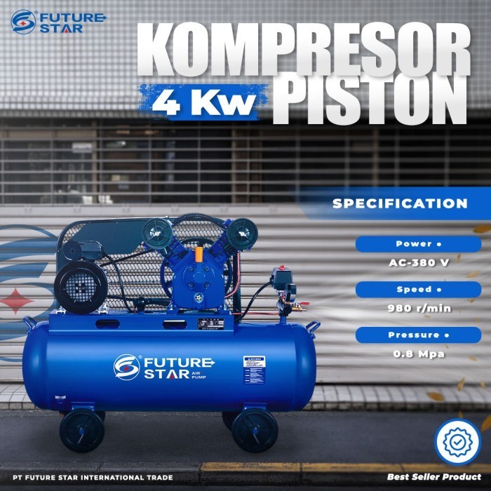 2 PISTON AIR COMPRESOR KOMPRESOR ANGIN 5HP KOMPRESOR LISTRIK V-0,67/8