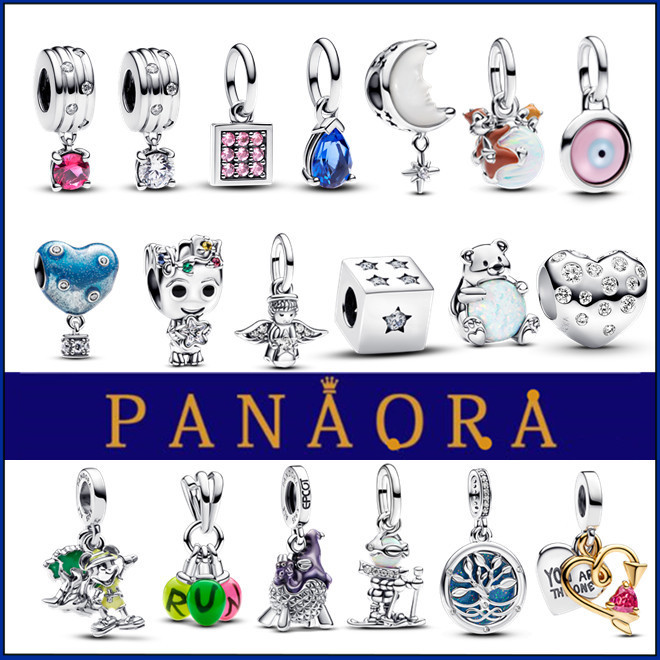 S925 Sterling Silver Beads Star Moon Combination Boy Girl Pendant Angel Pendant Aksesori Tangan DIY