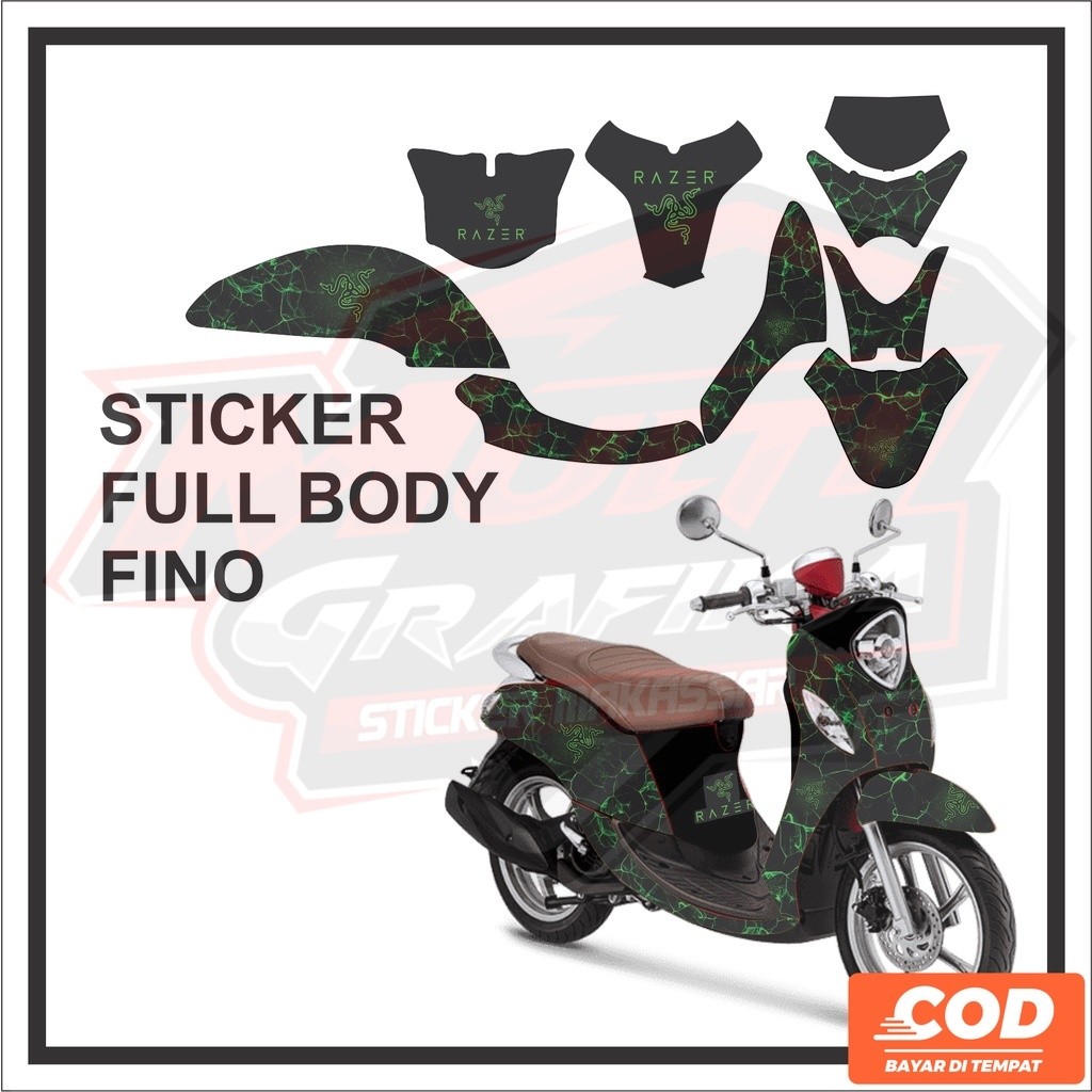 Stiker Yamaha Fino 125 Decal Sticker grande Sporty Premium Full Body F1 injeksi Request Decal Polos 
