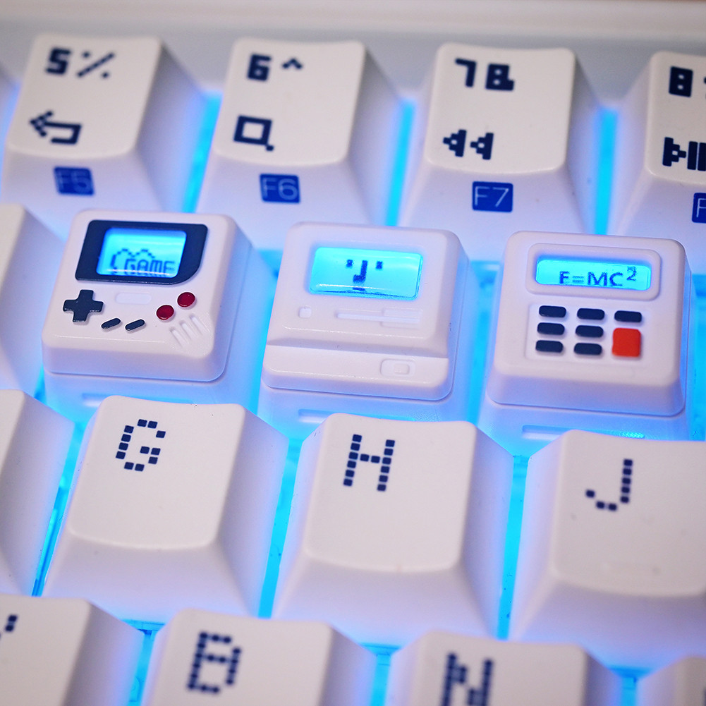 2022 New K-04 MAC FC Classic Retro Game keycaps For Mechanical Keyboard Cute Key Cap Button Personal