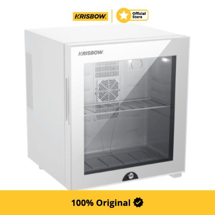 Krisbow 30 Liter Lemari Pendingin Thermo Electric - Putih Kulkas Display Pendingin Minuman Showcase 