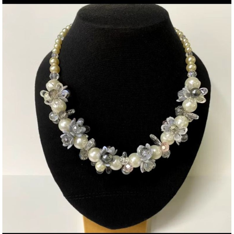 OLAQUEEN - Kalung Hijab | Aksesoris Kalung | Kalung Mutiara Kristal Part 1