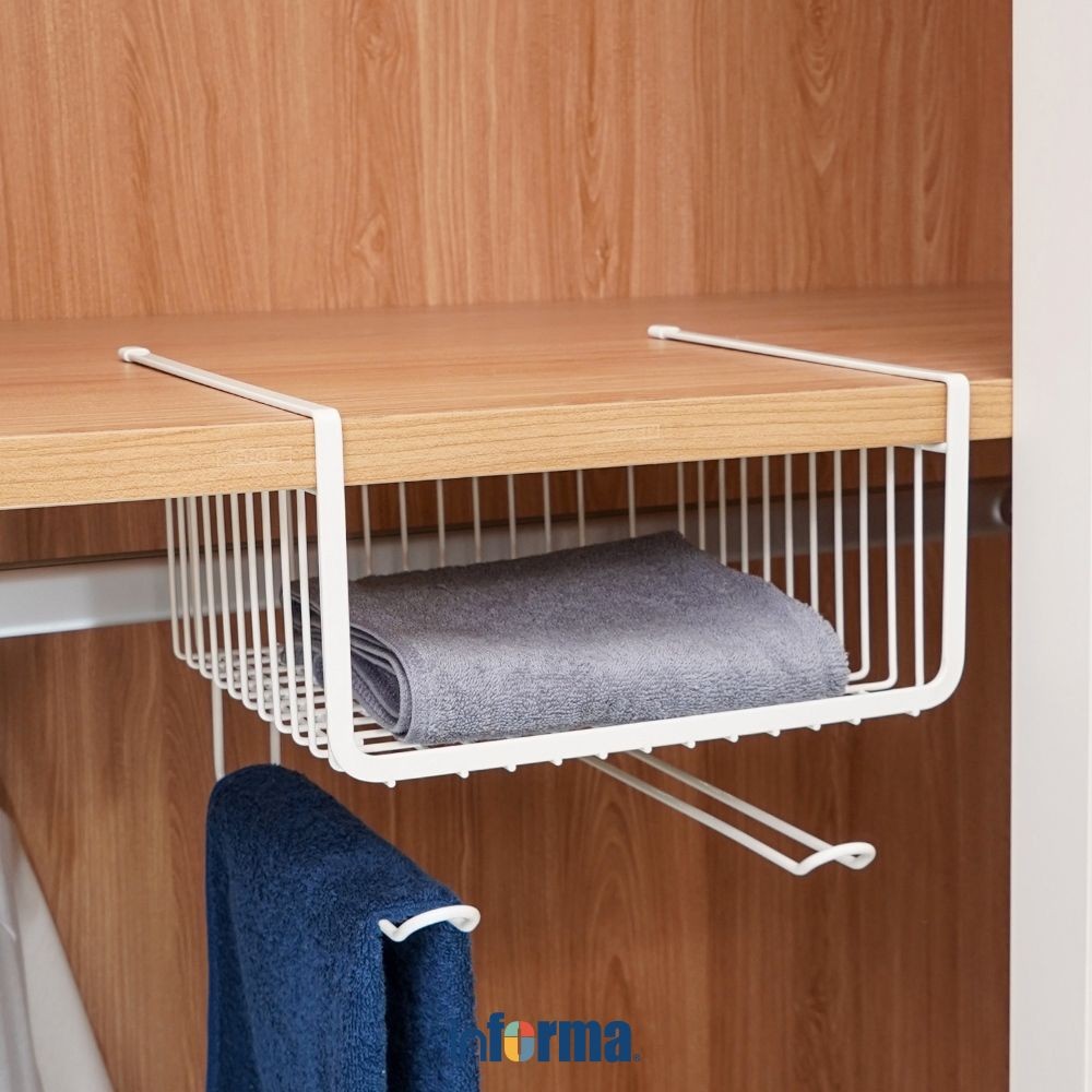 Informa 29x26x21 cm Keranjang Penyimpanan Undershelf Holder Storage Basket Kotak Penyimpanan Serbagu