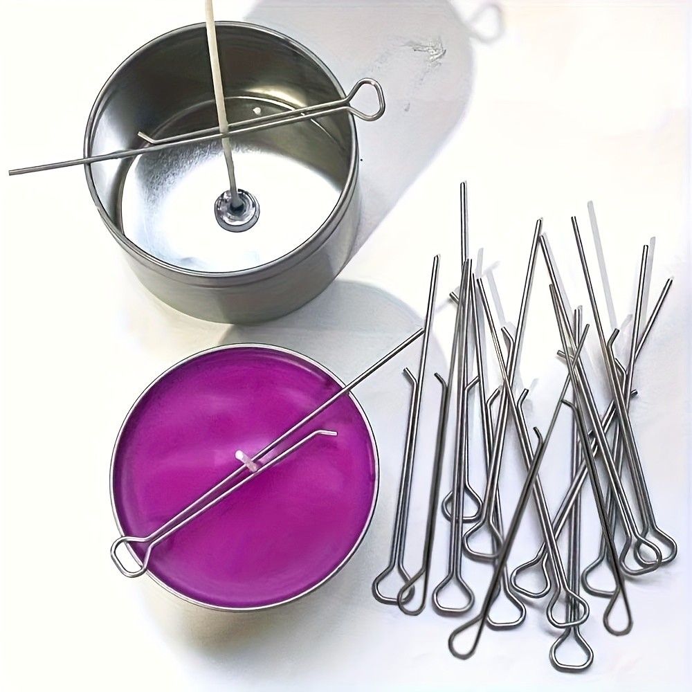 

5/10Pcs 4.3 Inch Candle Wick Holders Clip Wick Fixer Stainless Steel Holders for Candle Making Metal Wick Centering Device Tools