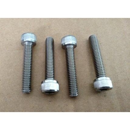 OC88 Baut L Screw M6 M6x30 stainless 304 Diameter 6mm panjang ulir 30mm 3cm