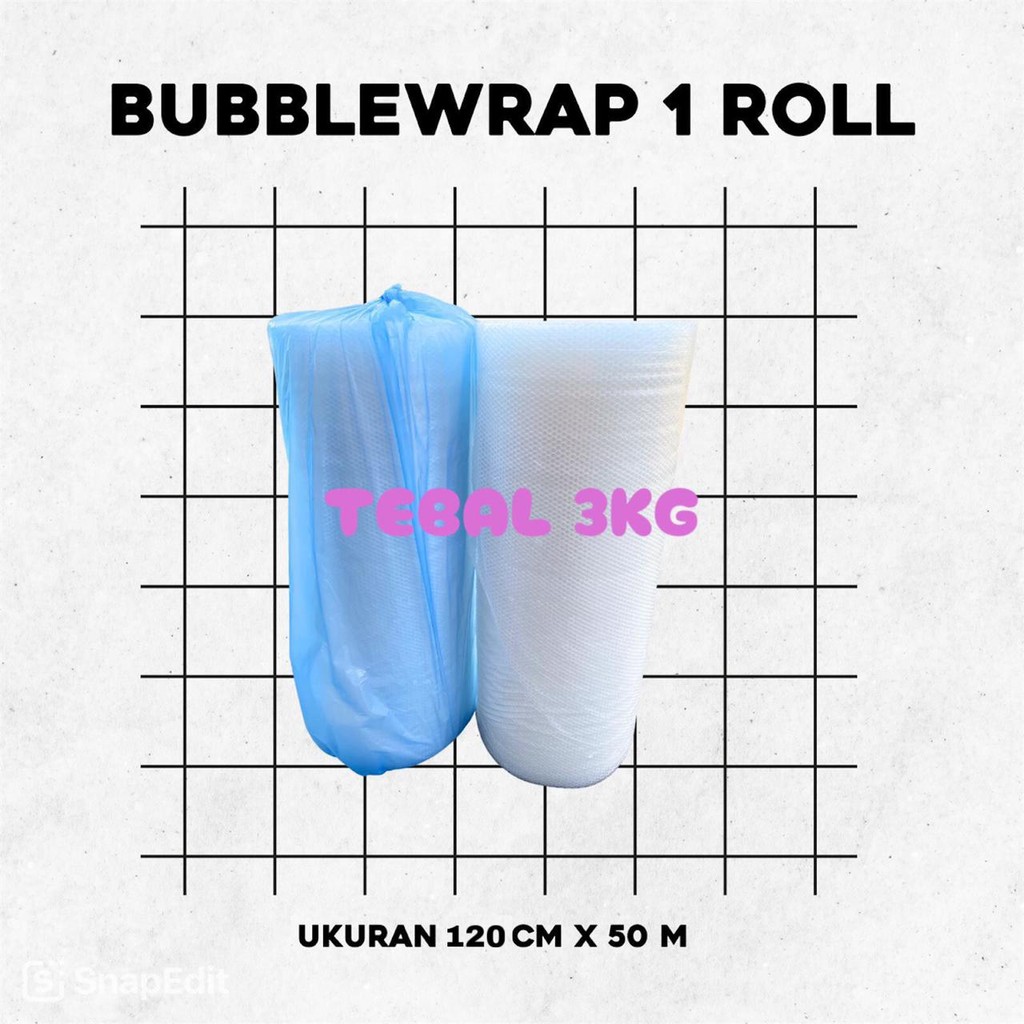 

Bubble Wrap Roll 50m / Plastik Bubble Packing / Kemasan EXTRA Pengiriman AMAN