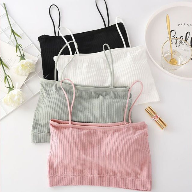 Sport Bra Kemben Fashion BH Tanpa Kawat Bra Sport Wanita Tanpa Kawat Bralette Tali