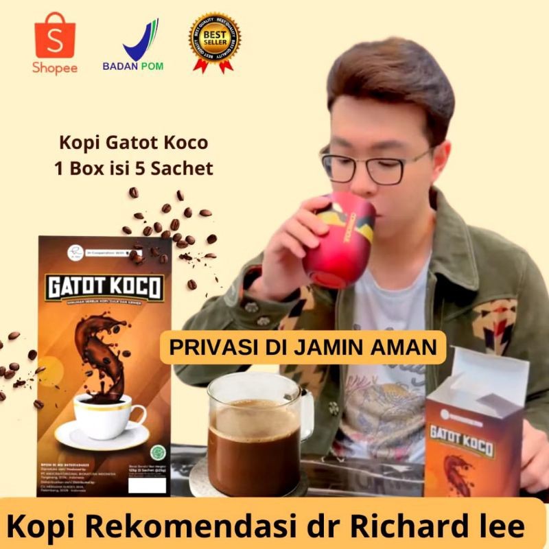 

KOPI GATOT KOCO - MINUMAN KOPI HERBAL 100% ASLI ORIGINAL 1 BOX ISI 5 SACHET BPOM DAN MANJUR