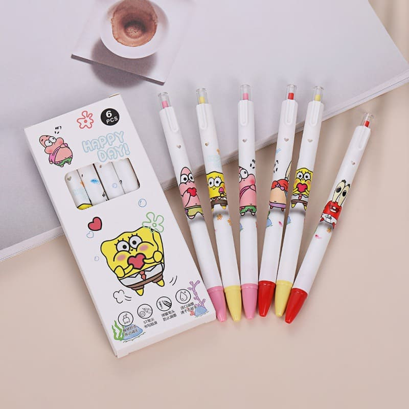 

⭐JOJU⭐ PENA GEL MEKANIK 1SET ISI 6PCS / PULPEN GEL MEKANIK MOTIF PINKY BUNNY / BOLPOIN CETEK