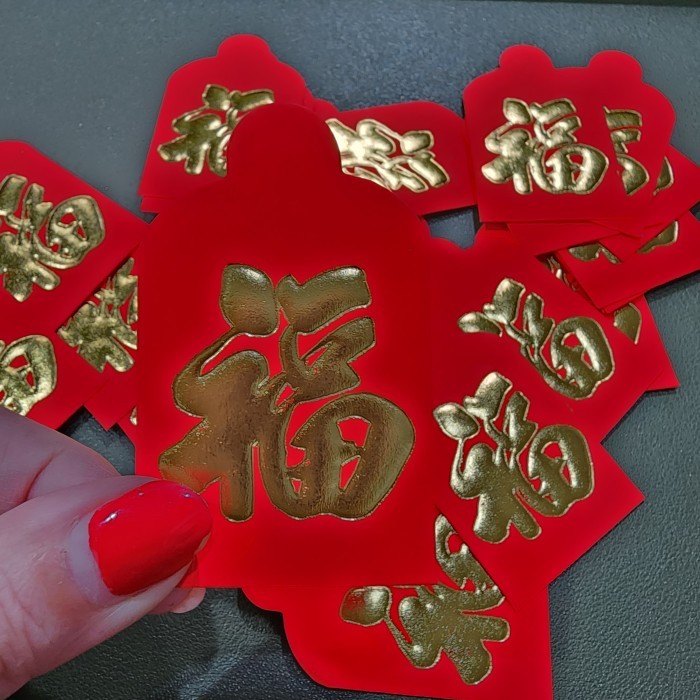 

Angpao Gantung Fu MINI Ampao Fu Merah Kecil Murah Ampau Imlek Grosir - FU MINI ISI 30