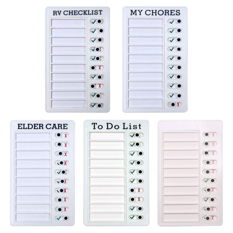 

Reusable Memo Checklist Check Plan Memo Daily Planner Task Pad Blank Home Office Schedule for Elder RV Chores To Do List