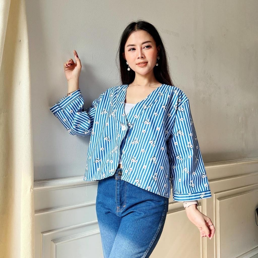 T33 - REC BLAZER KANCING WANITA RANI / HARUKA BLAZER / BLAZER SALUR MOTIF / BLAZER SALUR WANITA / BL
