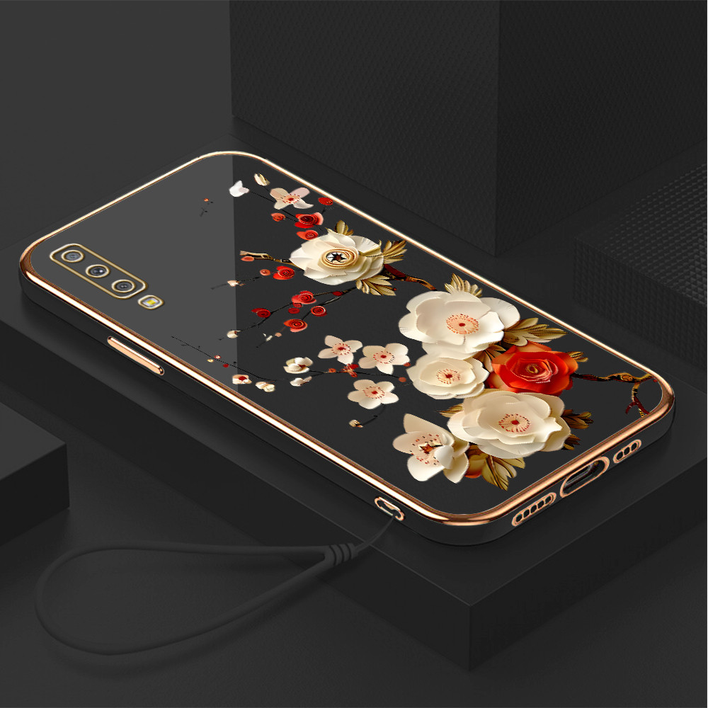 Casing Hp Untuk Compitable With Samsung A7 2018 A750 (Lanyard Gratis)  Case Softcase Kesing Sofcase 