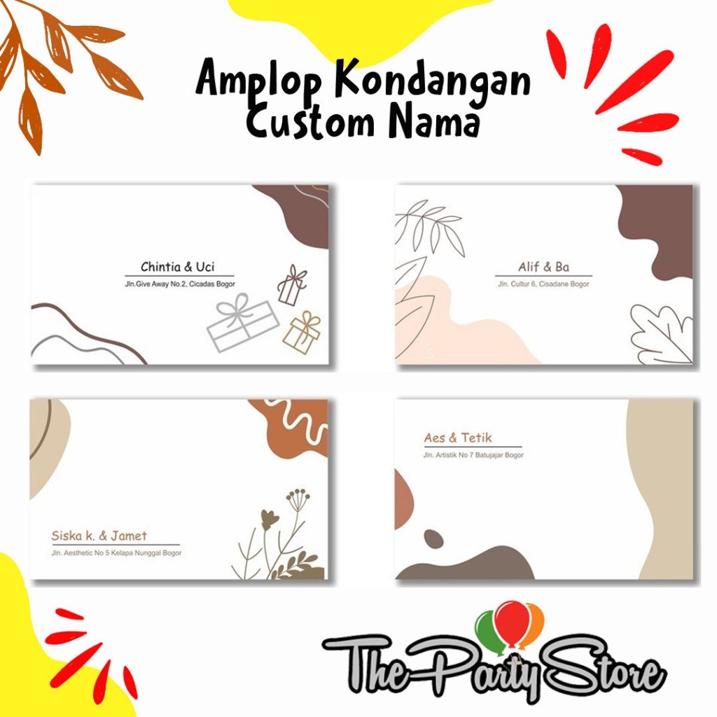 

Cetak Amplop Custom Nama Aesthetic Undangan