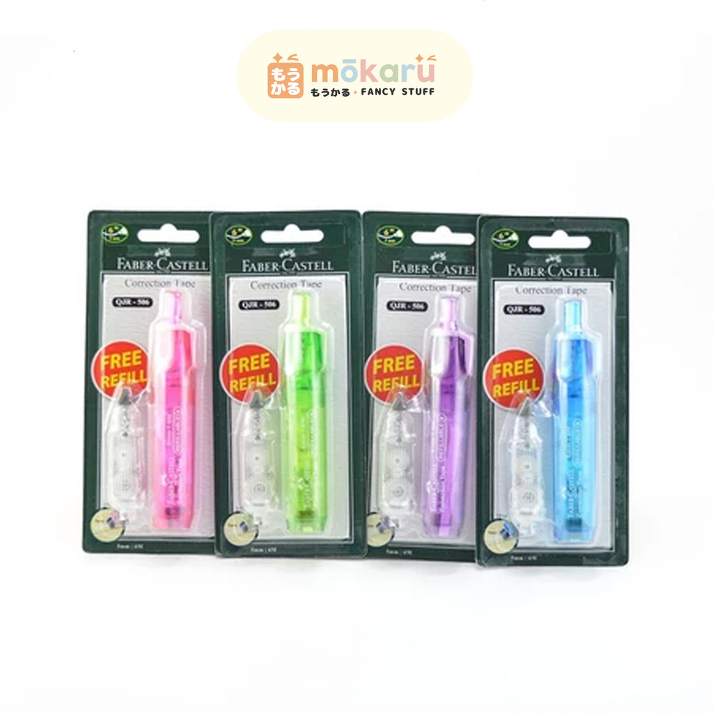 

Faber Castell Correction Tape QJR-506+Free Refill/ Tipe-X Kertas Berkualitas Murah
