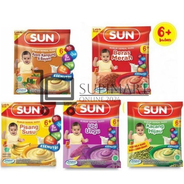 Sun Bubur Bayi Renteng Isi 8pc Sachet 6+20gr Sachet