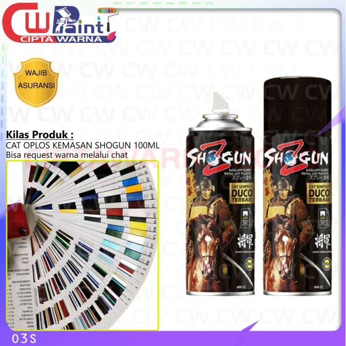Cat Semprot Oplos Cat Kendaraan Mobil Motor 100ml Kemasan Shogun Warna Standar - CWK