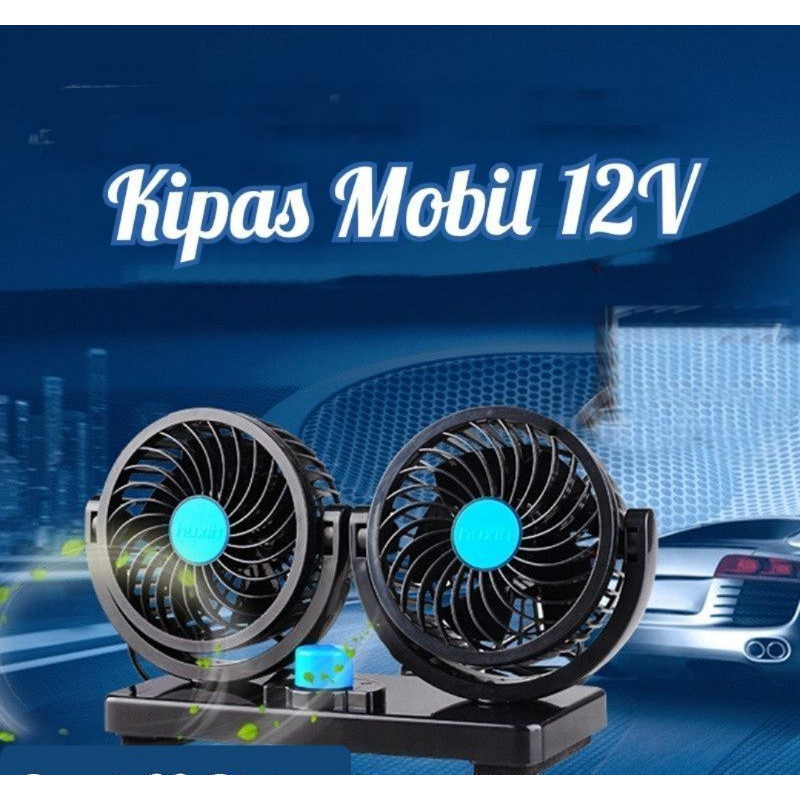 CAKRA Kipas Angin Mobil Car Cooling Double Fan Kipas Angin Mobil 12 Volt Retasi Angin Kencang Colok