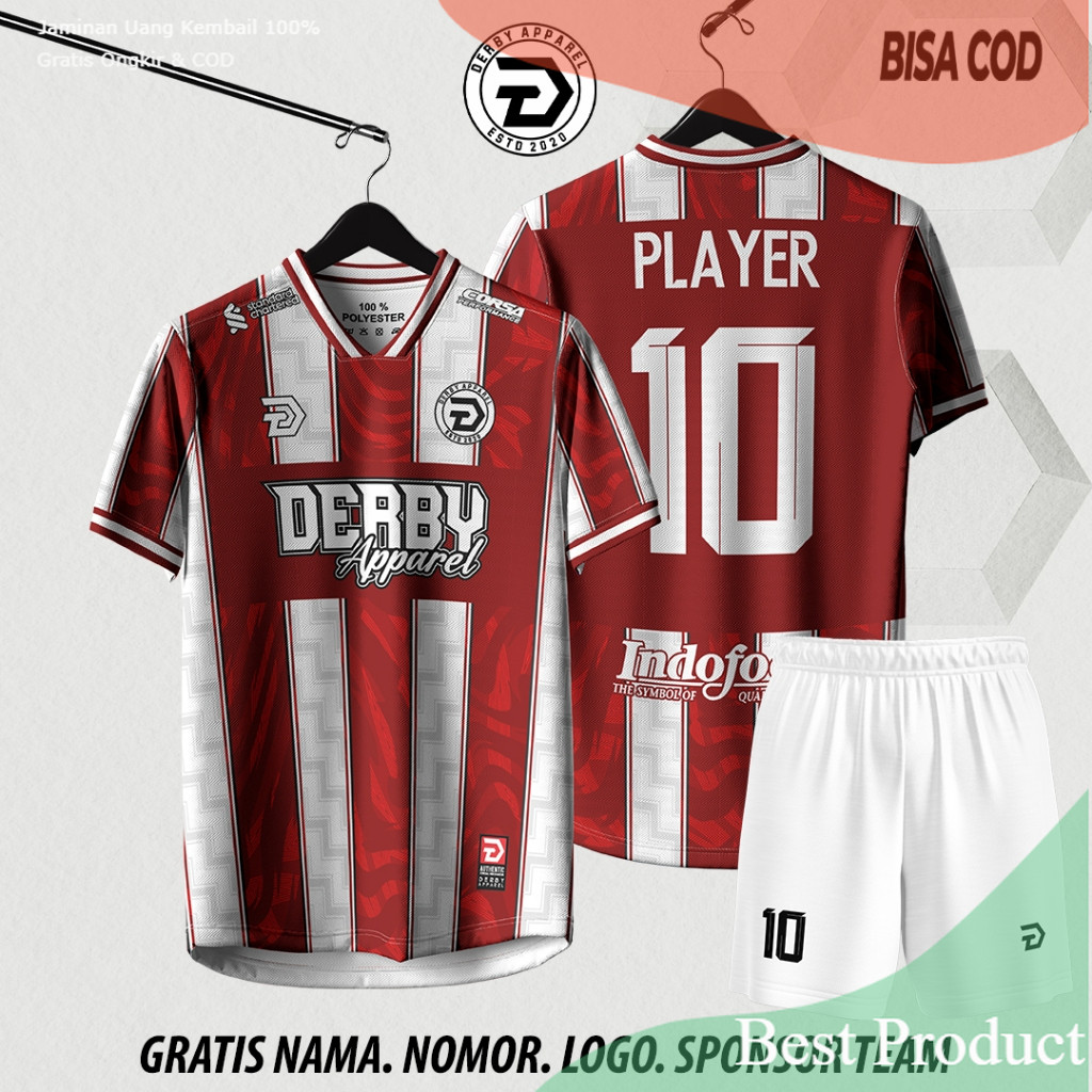 Jersey Futsal / Jersey Bola / Jersey Fullprinting Custom Nama+nomor+logo (bisa satuan)/ HITAM PUTIH 