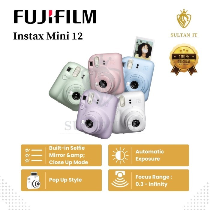 Fujifilm Instax Camera Mini 12 Instant Camera Original - GREEN