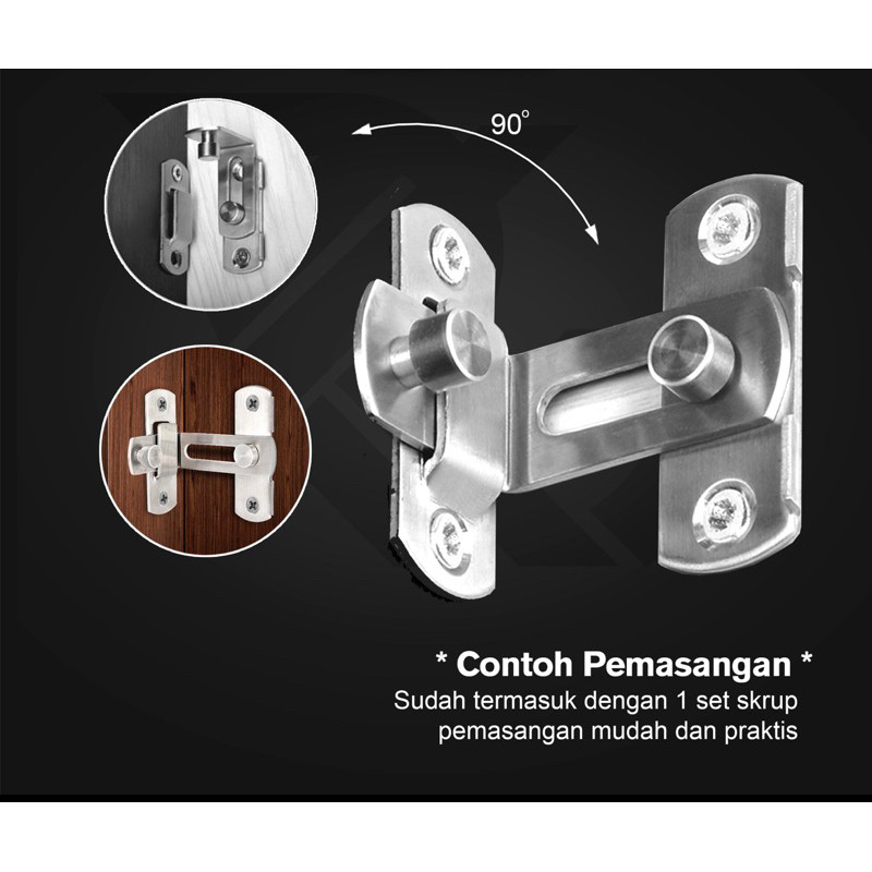 Grendel siku pintu geser stainless grendel slinding siku