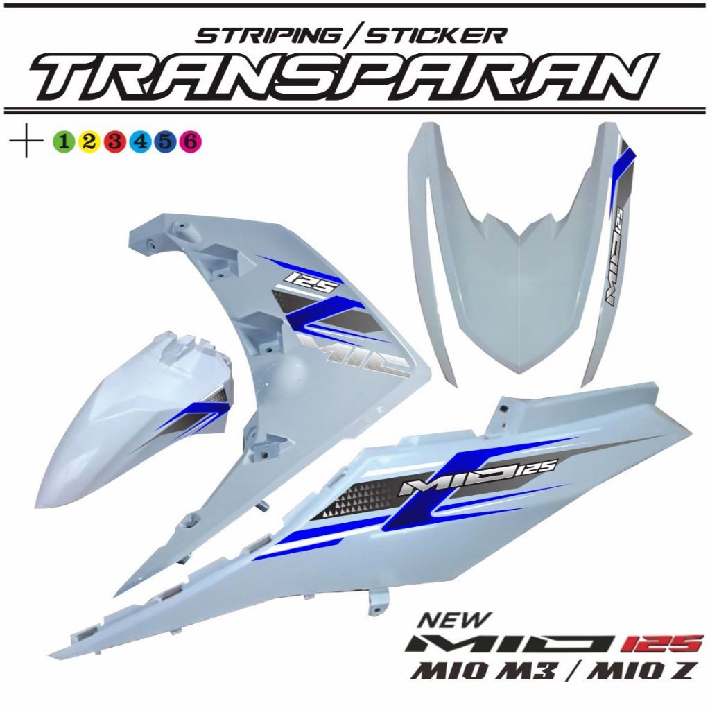 STIKER TRANSPARAN / STRIPING MOTOR MIO M3 TRANSFARAN VARIASI STIKER