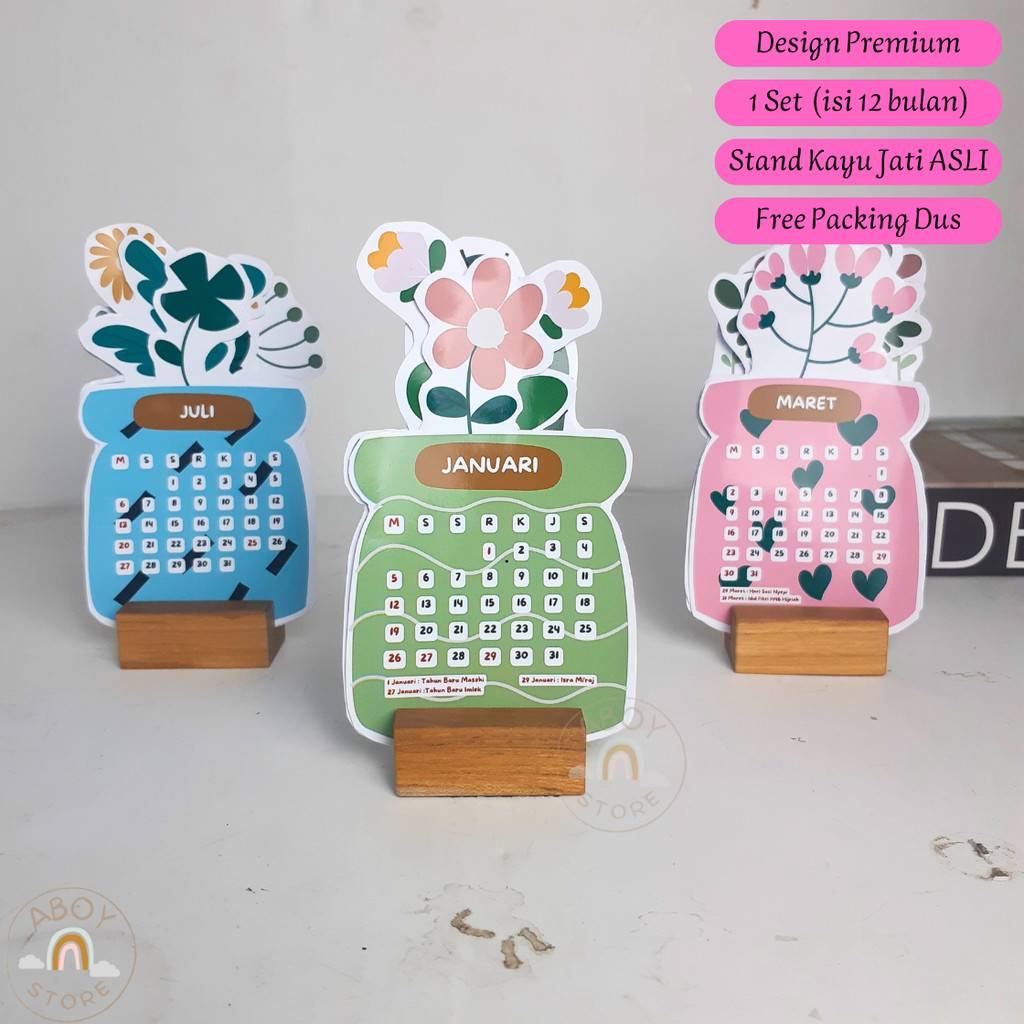 

KALENDER 2025 DUDUK AESTHETIC - KALENDER MEJA ESTETIK - Aboy Store