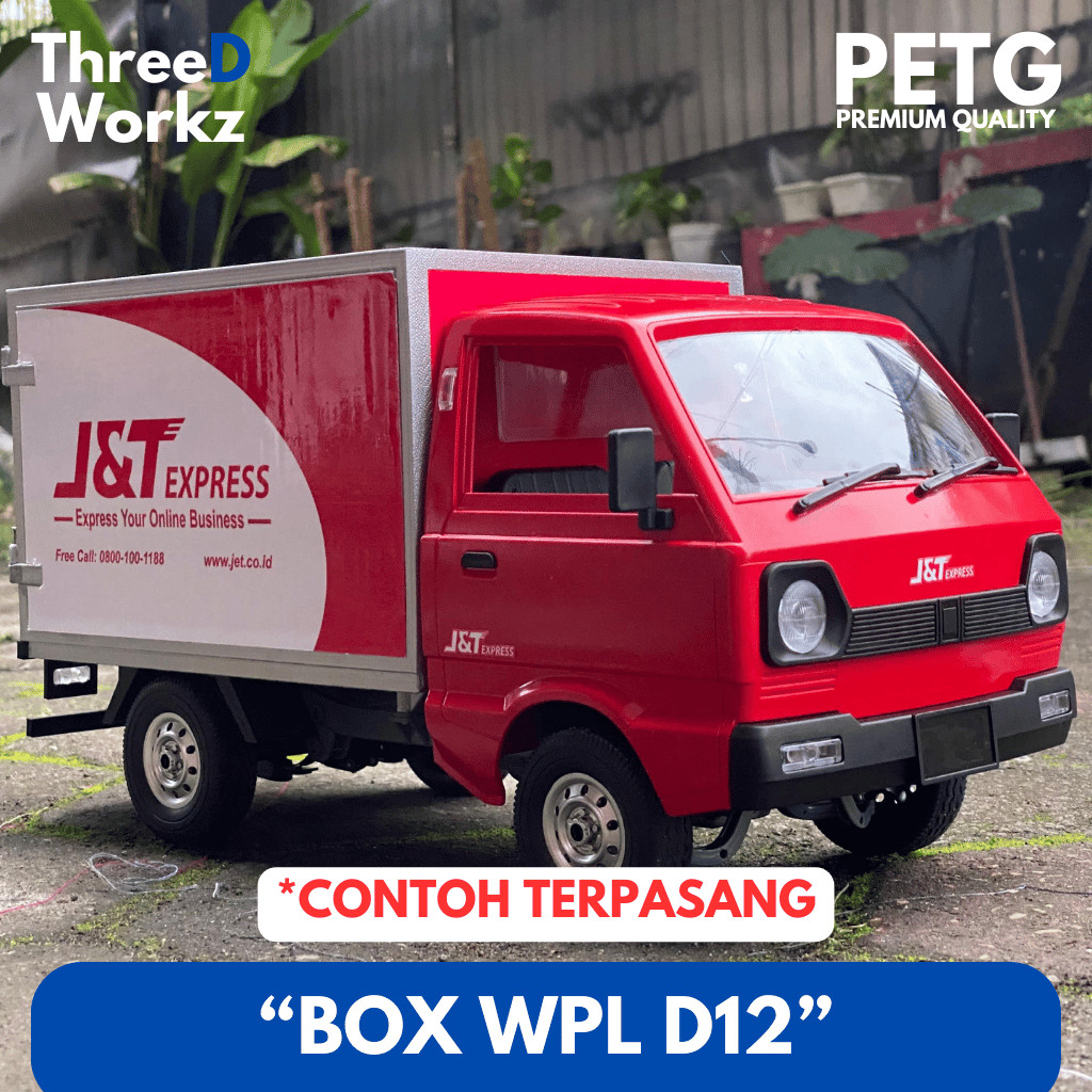 BOX KOTAK CUSTOM PENGGANTI BAK UNTUK RC WPL D12 1:10 3D PRINTED