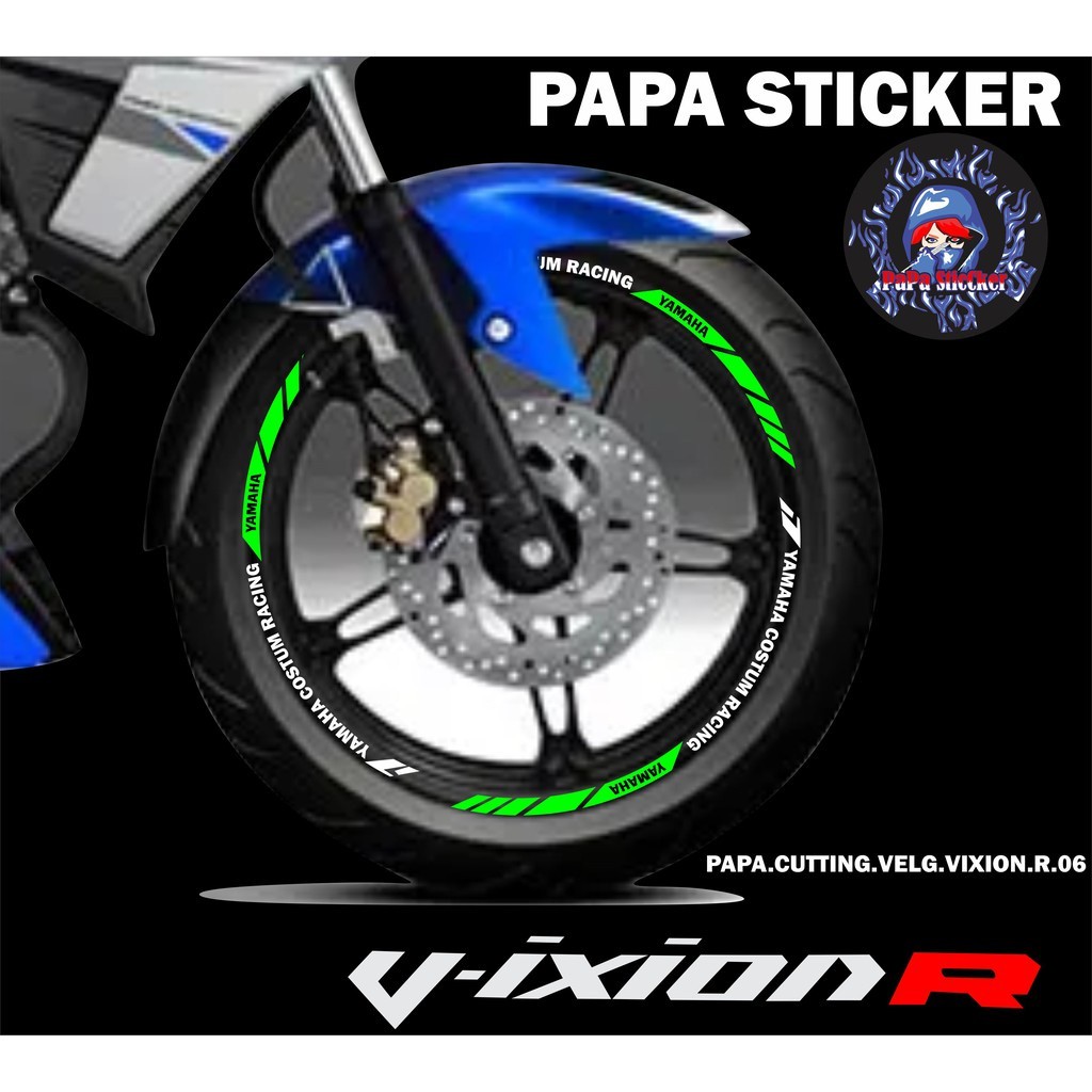STIKER VELG VIXION R CUTTING STICKER VELG VIXION R CUTTING VARIASI YAMAHA VIXION LIS BAN/VELG 06