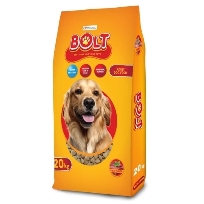 Makanan Anjing BOLT DOG FOOD 20 KG sekelas canibite canine maxi dog - BEEF