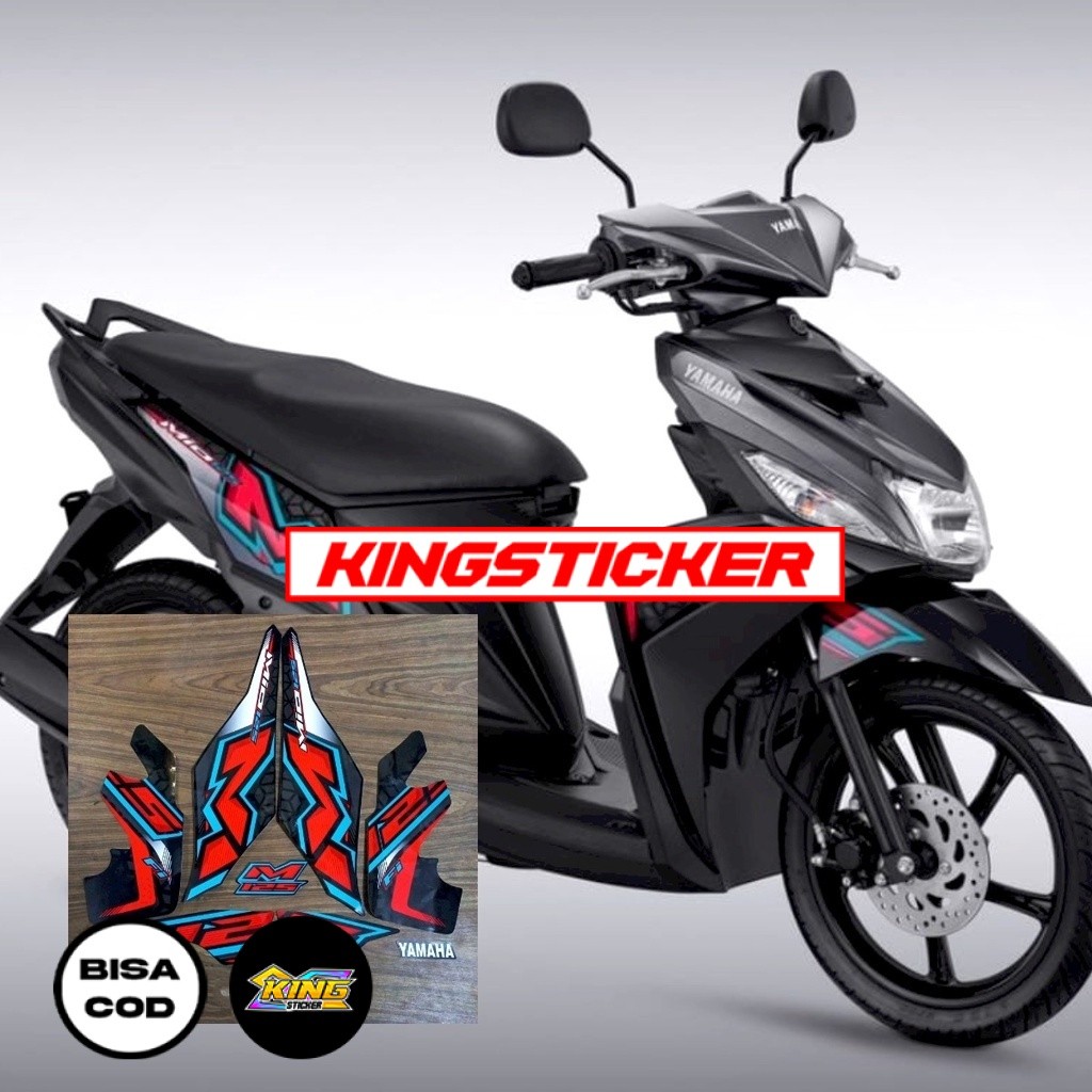 Striping Stiker Polet Motor Yamaha Mio M3 125 Mio125 2022 2023 Hitam Full List Stiker Motor Standar