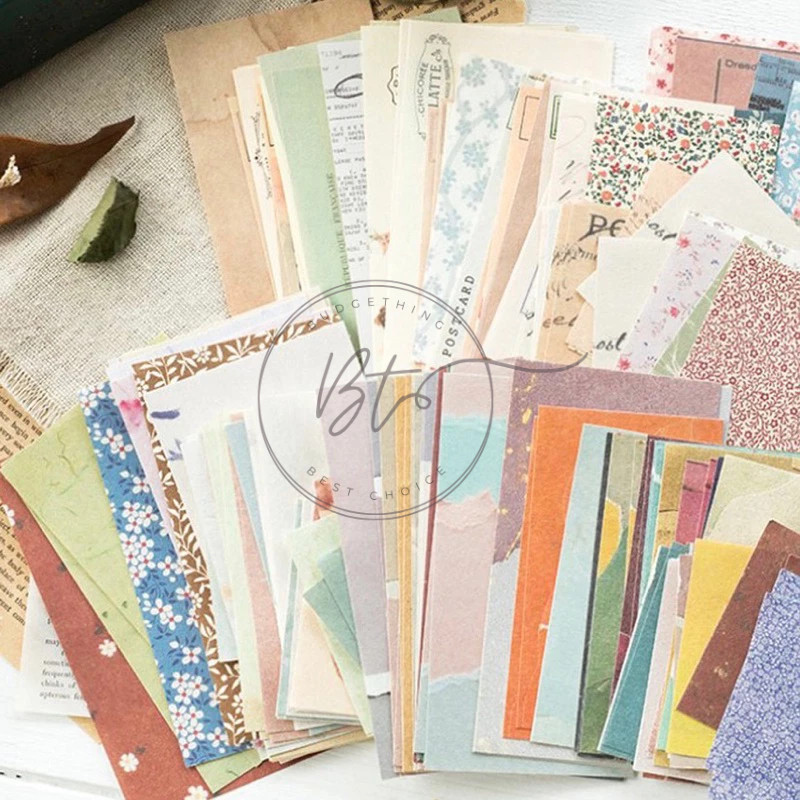 

[B350] 60Pcs COTTAGE GARDEN Kertas Motif DIY Scrapbook Deco Paper