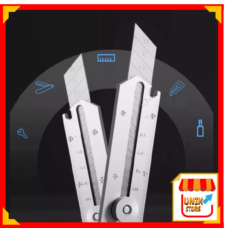 

UNIK - 1230 Pisau Cutter / Alat Pemotong Multifungsi / Pembuka Tutup Botol / Cutter Stainless