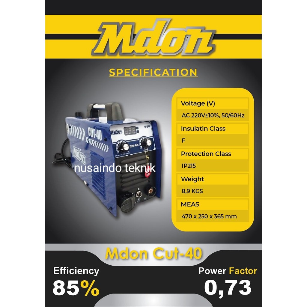 Mesin las Cut 40 Plasma cutting potong Mdon cut40 Mesin plasma cutting Mesin Las Potong Besi Mdon CU