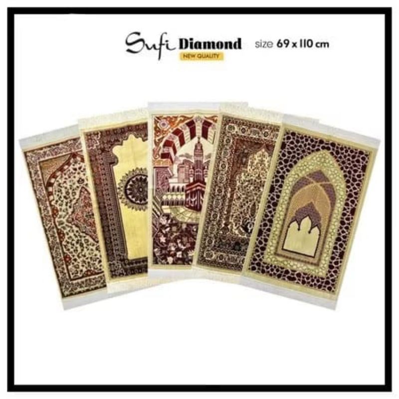Sajadah Turky Sufi Karpet Premium Tebal Anti slip