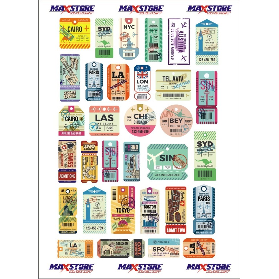 sticker travel / cover koper / pelindung koper / stiker koper