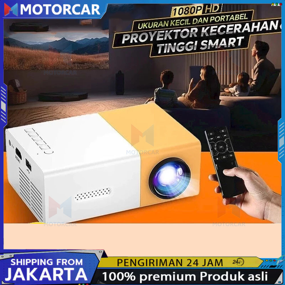 YG 300 Mini Proyektor LED YG300 / YG-300 / LCD Portable Projector Kuning / Home / LED Mini Proyektor