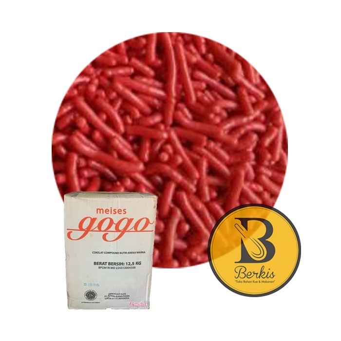 

Meses Gogo Merah 1 Kg Repack ; Meises Mesyes Warna Red