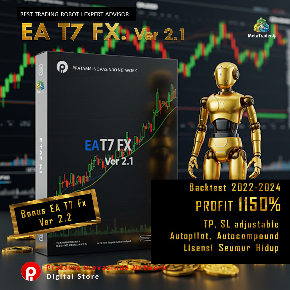 Robot Trading - Expert Advisor T7 Fx Ver 2.1 (Gratis EA T7 Fx Ver 2.2). Oneshoot, no martingale
