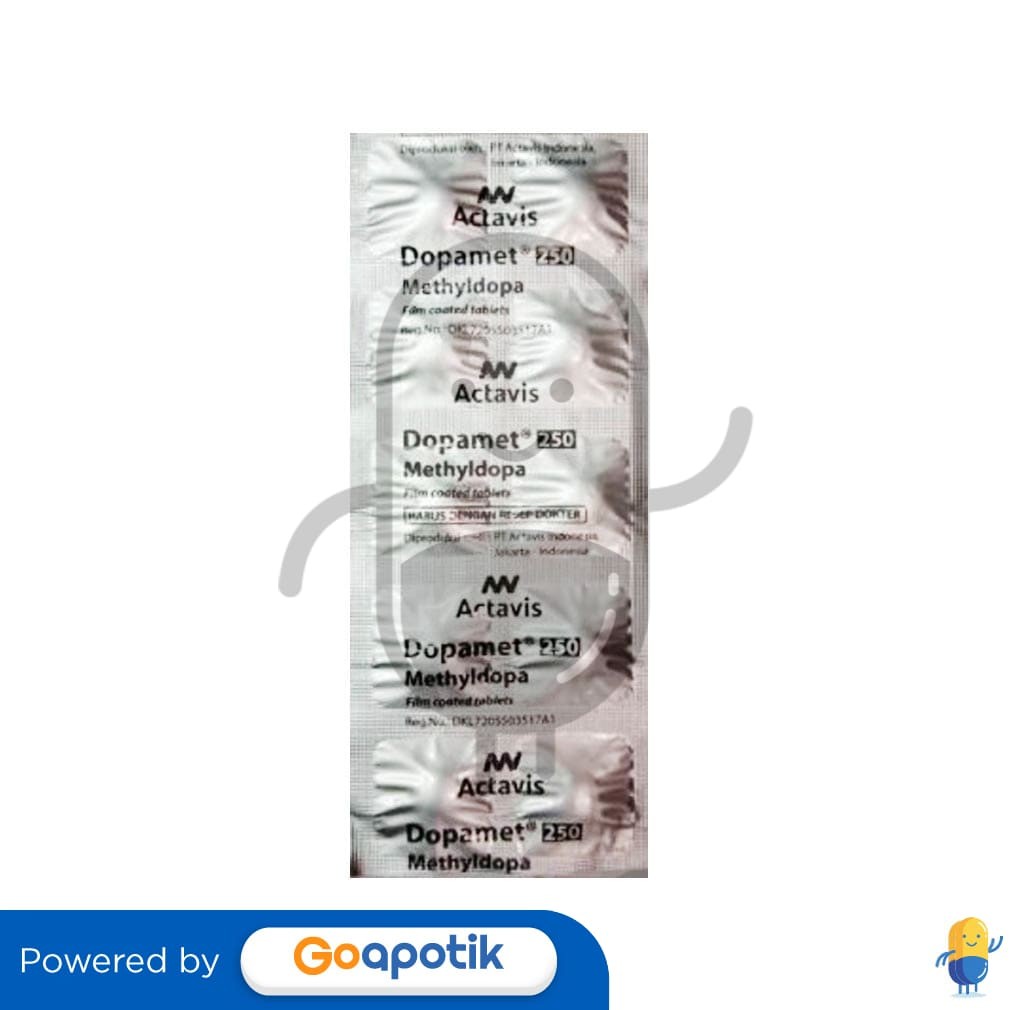 Dopamet 250 Mg Strip 10 Tablet