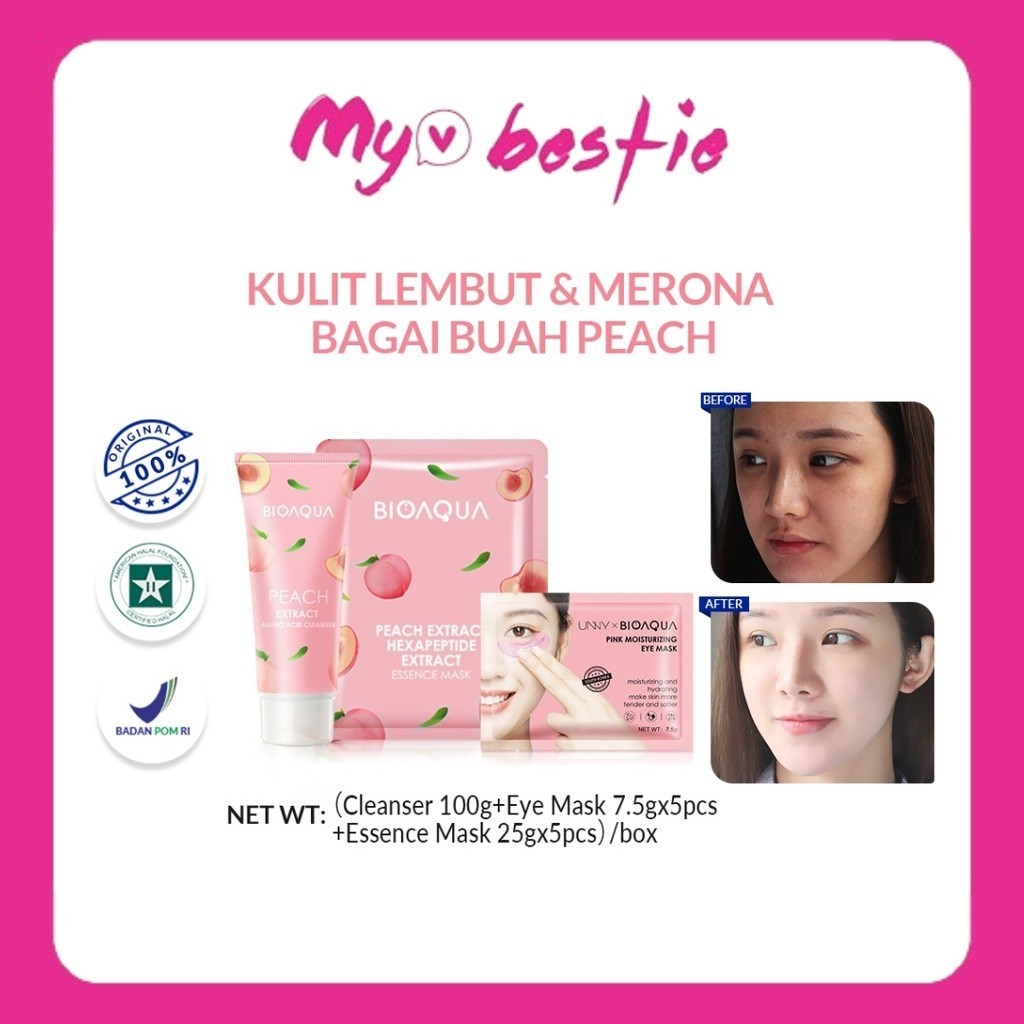 [My Bestie Choice] BIOAQUA Peach Skincare Set
