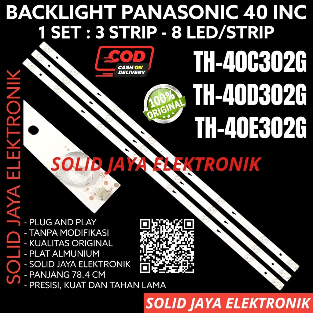 BACKLIGHT TV LED PANASONIC 40 INC TH-40C302G TH-40D302G TH-40E302G TH40C302G TH40D302G TH40E302G TH 