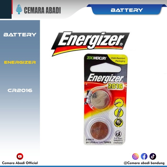 Battery Energizer CR2016, CR2025, & CR2032 - CR2016