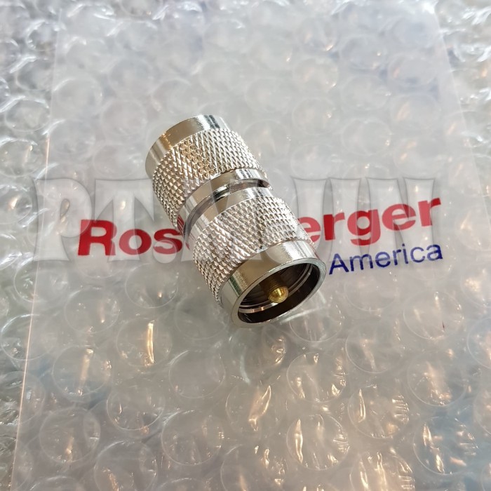 Konektor Conector Adapter UHF male ke UHF male Gold Pin Rosenberger