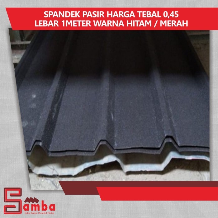 AU SPANDEK PASIR HARGA TEBAL 0,45 LEBAR 1METER WARNA HITAM / MERAH