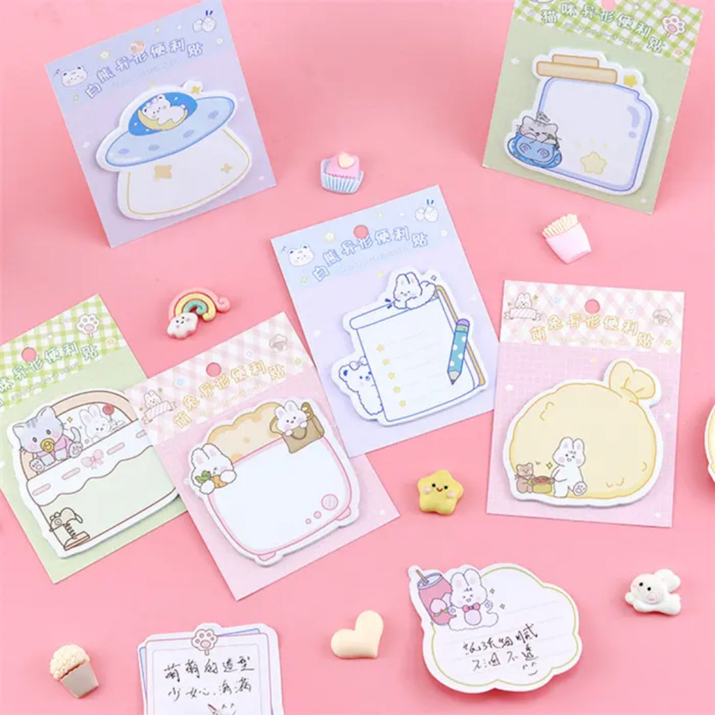 

STICKY NOTES DAILY CAT RABBIT PATTERN MEMO NOTE PAD CATATAN TEMPEL KOTAK BERGARIS ALAT TULIS PERLENGKAPAN SEKOLAH STATIONERY LUCU GEMAS MURID ANAK KOLEKSI CUTE IMUT SCHOOL KUCING KELINCI