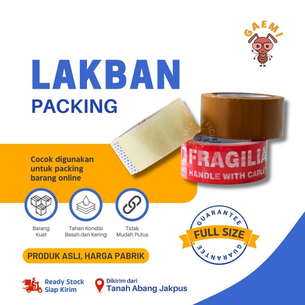 

CALIOGRI.SHOP Lakban Bening Coklat Gaemi 60y 90y dan 100y eceran