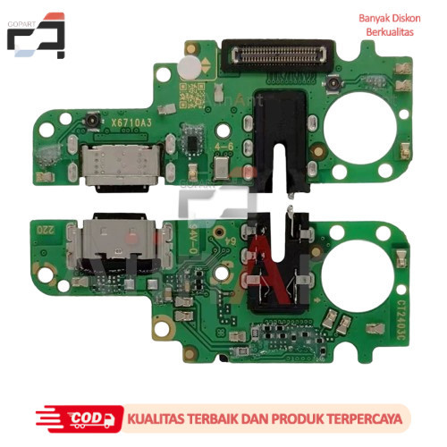 FLEXIBLE CHARGER INFINIX GT 10 PRO X6739 KONEKTOR CAS + MIC + H/F ORI